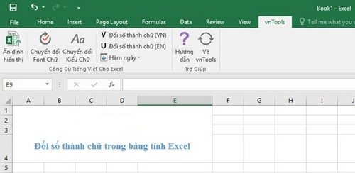 đổi số thành chữ trong Excel 2016 64 bit