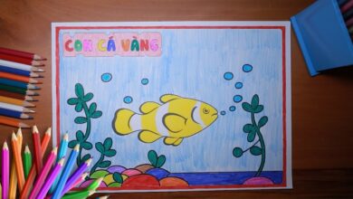 Tổng hợp các bức tranh tô màu con cá vàng đáng yêu cho bé