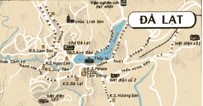 Bản đồ du lịch Đà Lạt đi qua những địa điểm nổi tiếng nên tham khảo