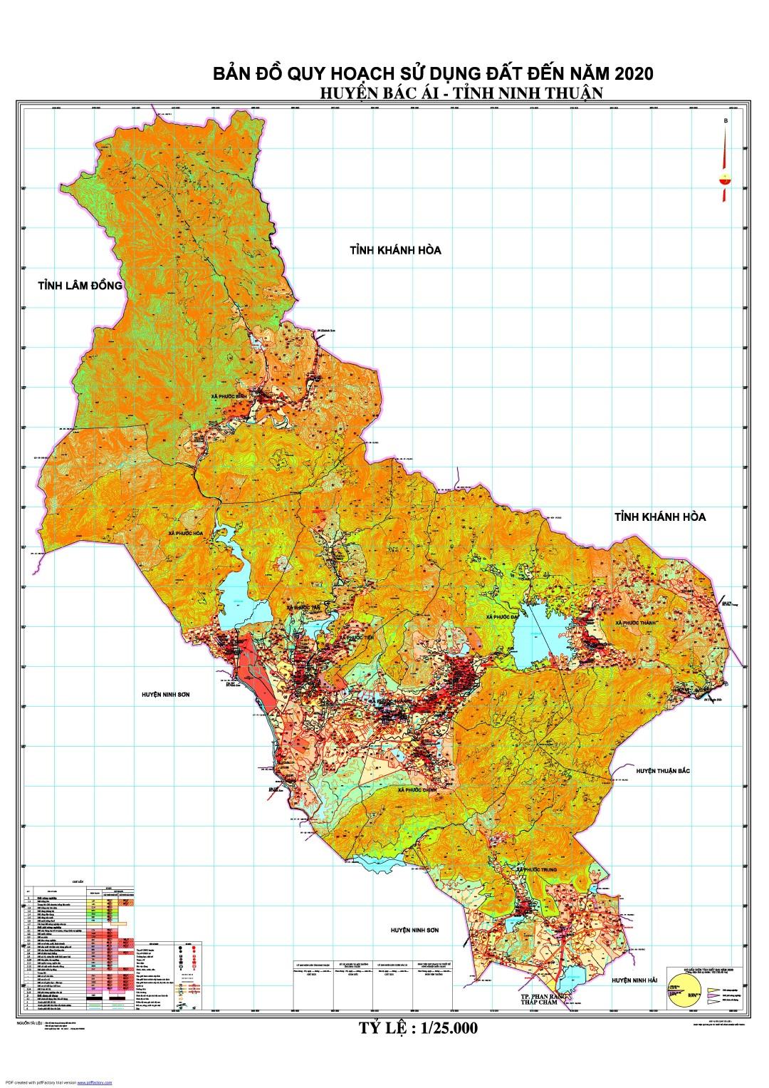Bản đồ quy hoạch sử dụng đất huyện Bác Ái