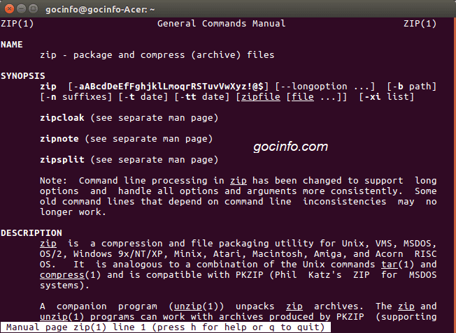 Đặt password cho file nén trên Linux Ubuntu