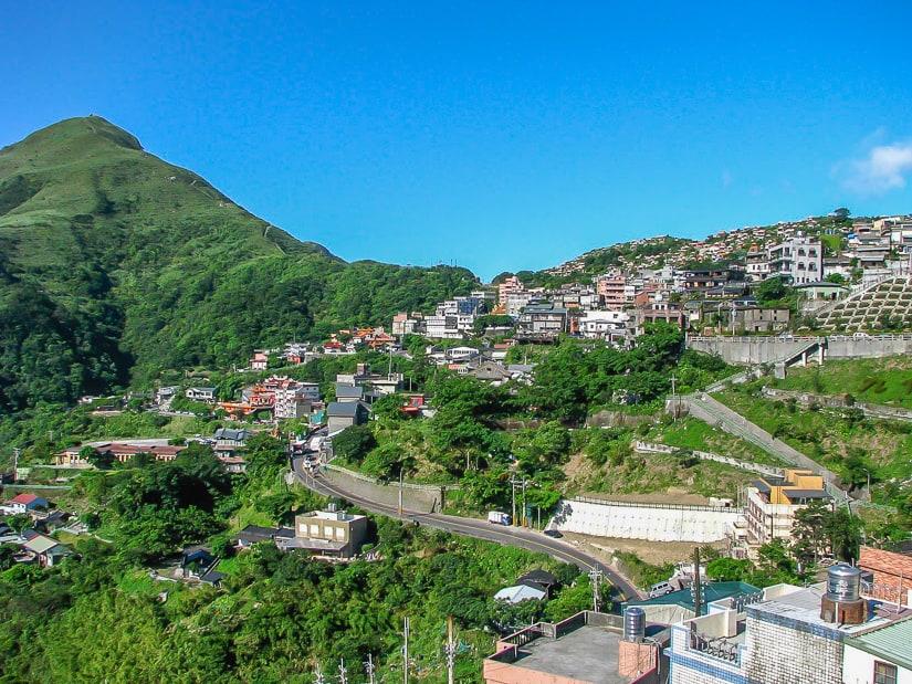 View of Jiufen, Taiwan, from below