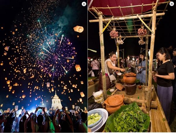 Lễ hội thả đèn trời ở Chiang Mai tổ chức ngày nào, ở đâu?