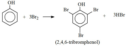 phenol + Br2