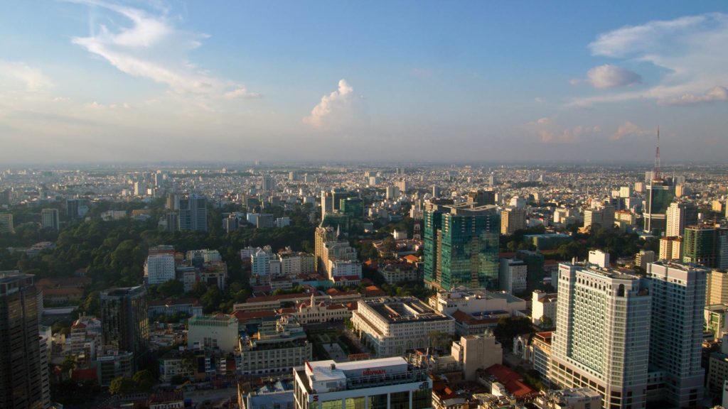 View from the Saigon Skydeck over Ho Chi Minh City, Vietnam