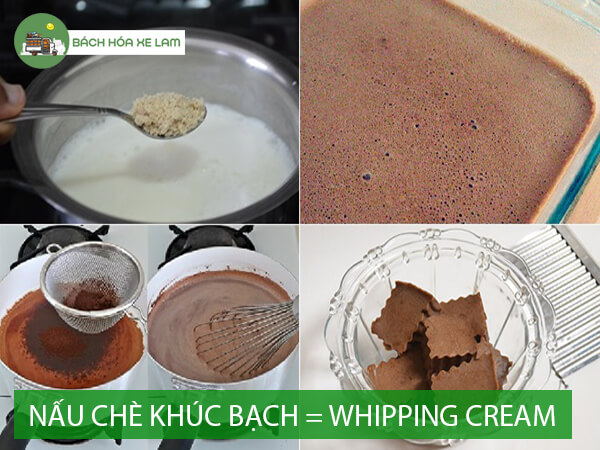Hướng dẫn nấu chè khúc bạch bằng bột whipping cream