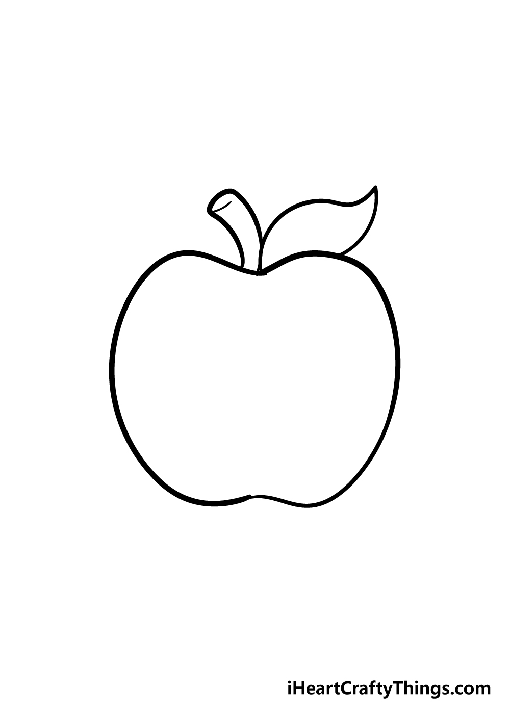 Apple 4 - Hướng dẫn chi tiết cách vẽ quả táo đơn giản với 6 bước cơ bản