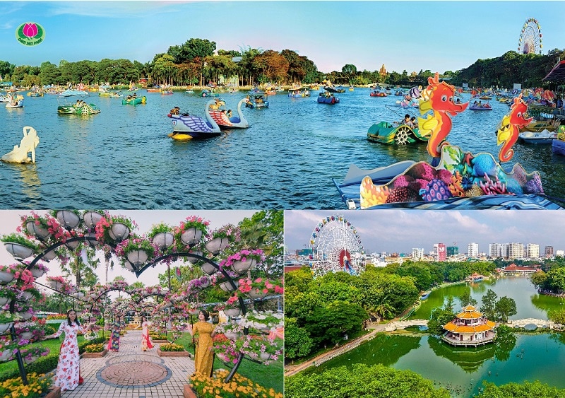 Địa điểm vui chơi Sài Gòn hấp dẫn. Sài Gòn có gì chơi? Công viên Đầm Sen