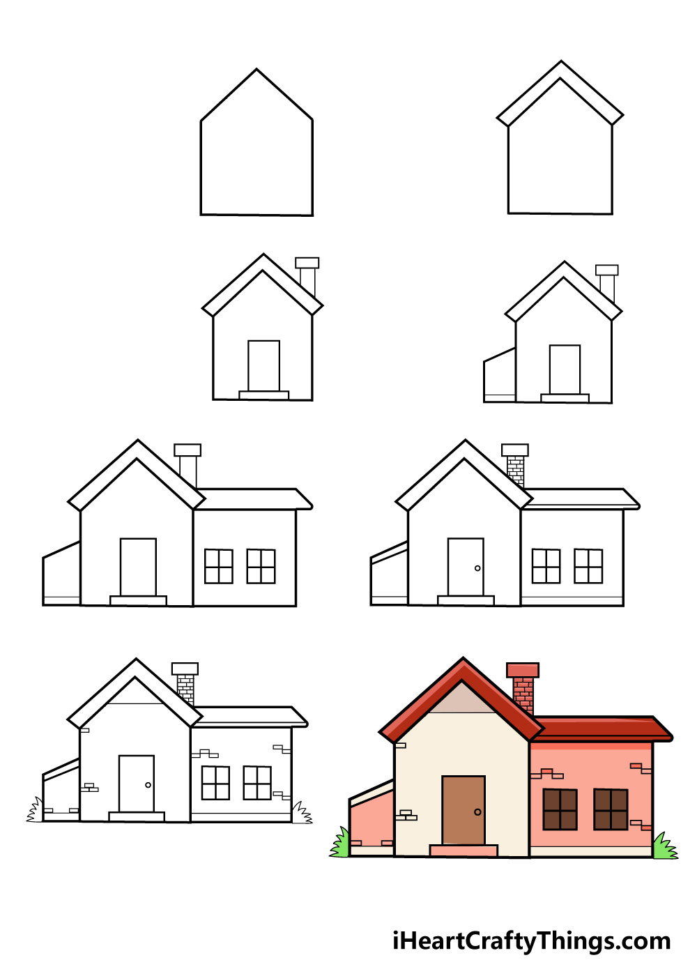 cách vẽ nhà trong 8 bước