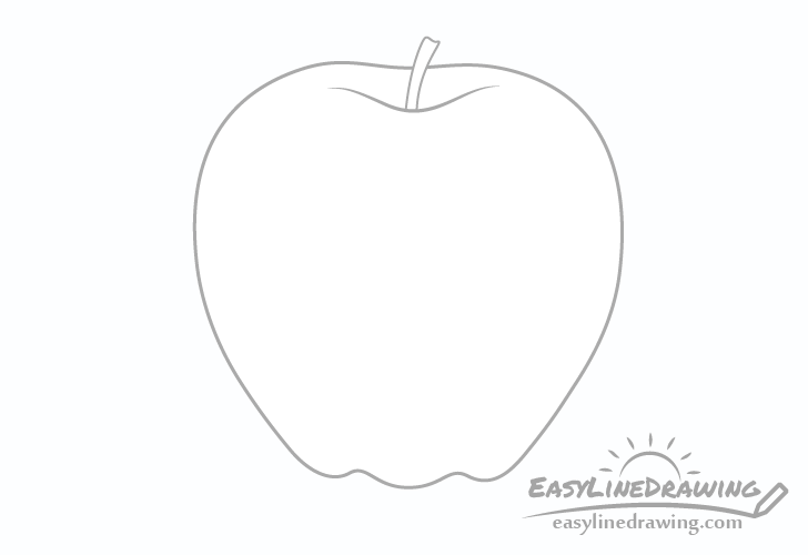 apple stem drawing - Hướng dẫn chi tiết cách vẽ quả táo đơn giản với 6 bước cơ bản