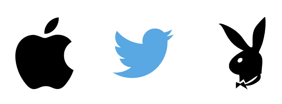 Logo Apple Twitter và Playboy là đại diện tiêu biểu cho loại logo Pictorial marks