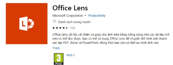 Sử dụng phần mềm Office Lens