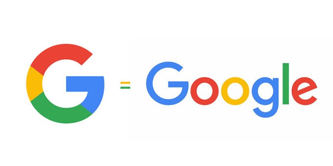 Google lấy đúng màu sắc trên logo bỏ vào chữ G ở phiên bản rút gọn