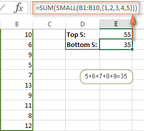 Sum the largest and smallest numbers in a range