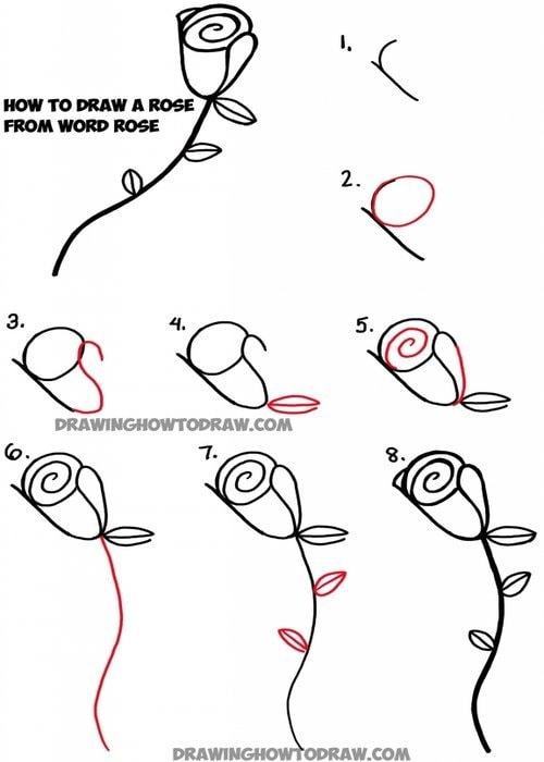Hướng dẫn vẽ: Cách vẽ hoa hồng bằng cách sử dụng Word R-O-S-E phạm