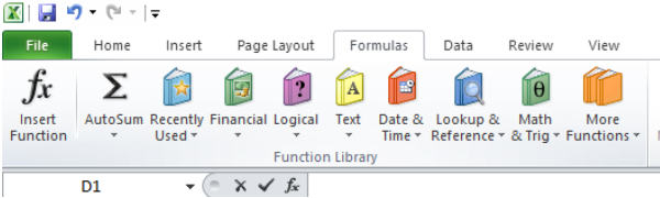 Các công thức trong Excel 