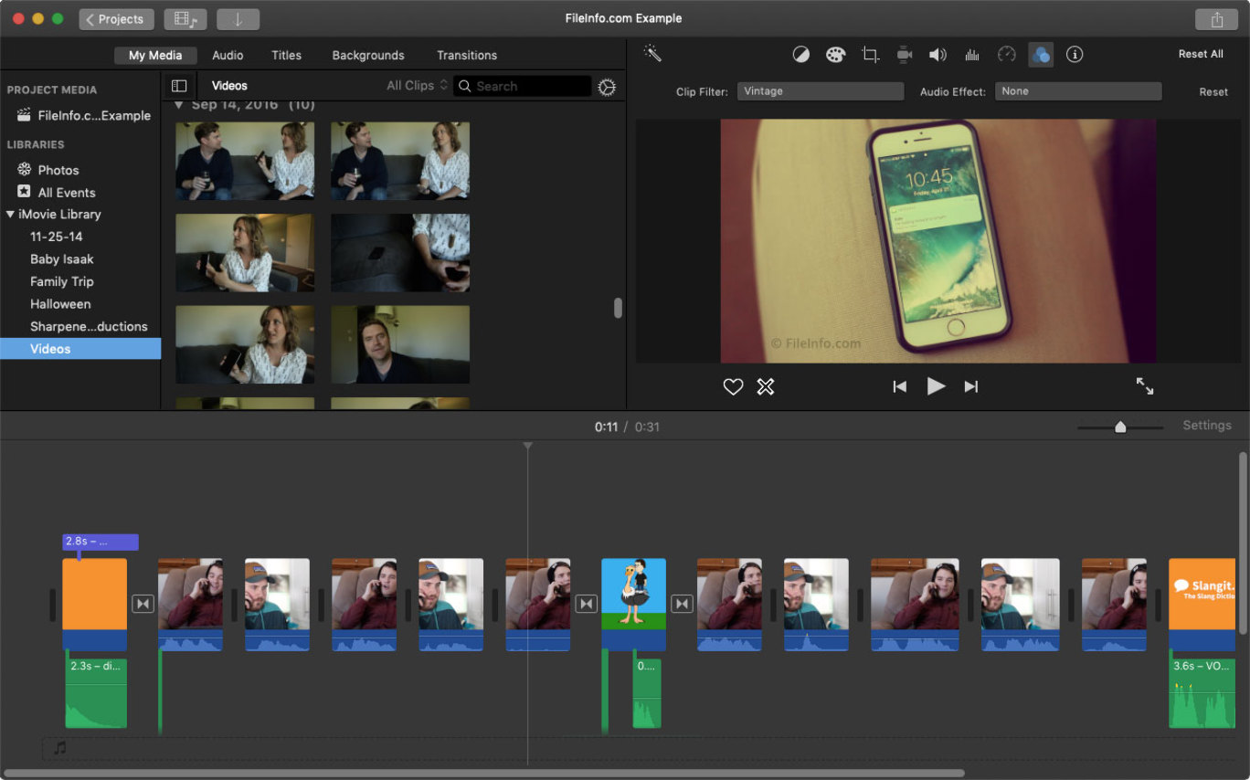 iMovie - Phần mềm chỉnh sửa video