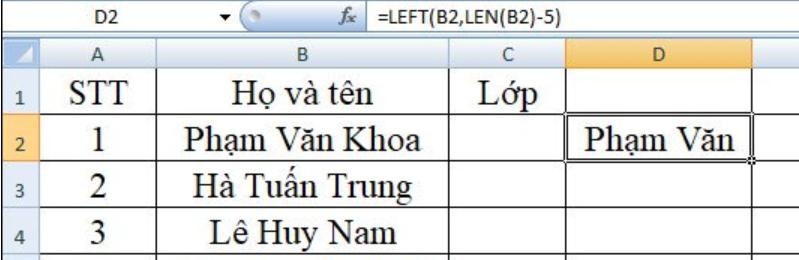hàm search trong Excel
