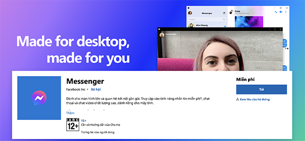 Cách tải Messenger bằng Microsoft Store