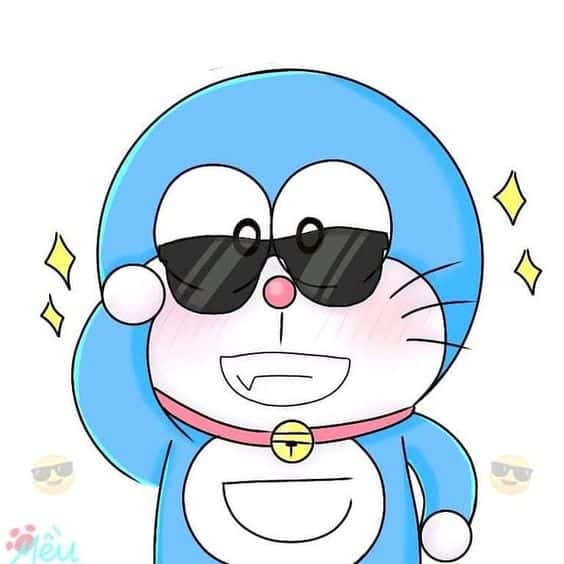 Hình Anime Doraemon ngầu đeo kính