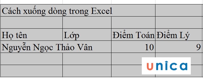 Cach xuong dong su dung to hop phim Alt + Enter