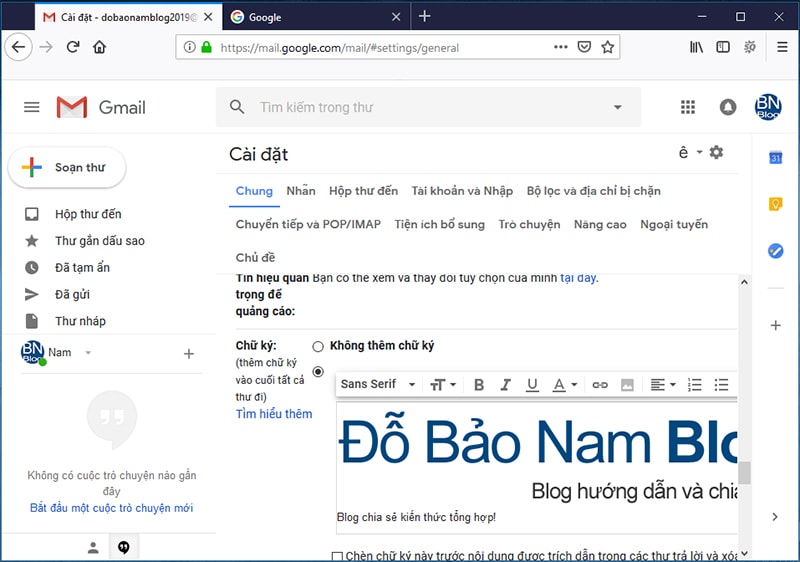 Hướng dẫn cách tạo tài khoản Gmail Google mới nhất - cào đặt chữ ký gmail