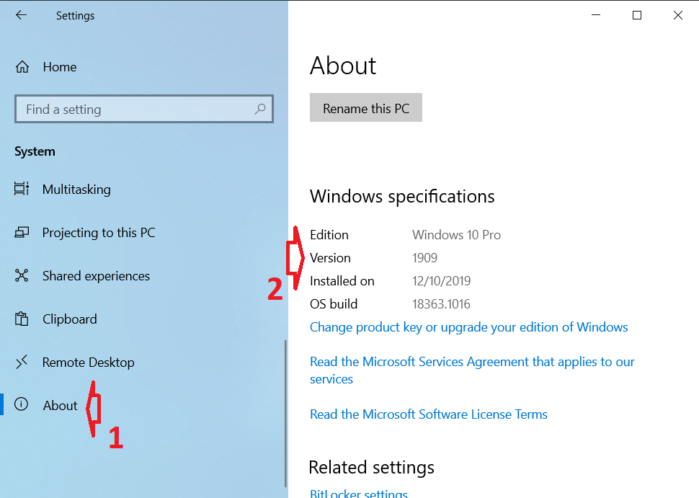 Để kiểm tra phiên bản hiện tại của Windows 10