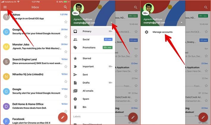 Thêm tài khoản Gmail mới trên iphone, ipad, ios