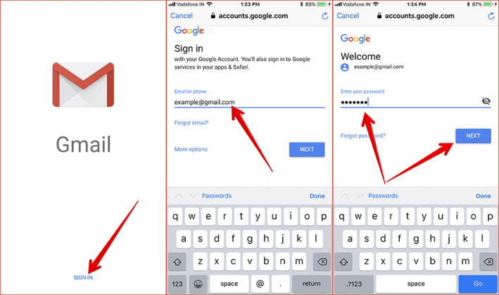 Đăng nhập Gmail trên iPhone, iPad, iOS
