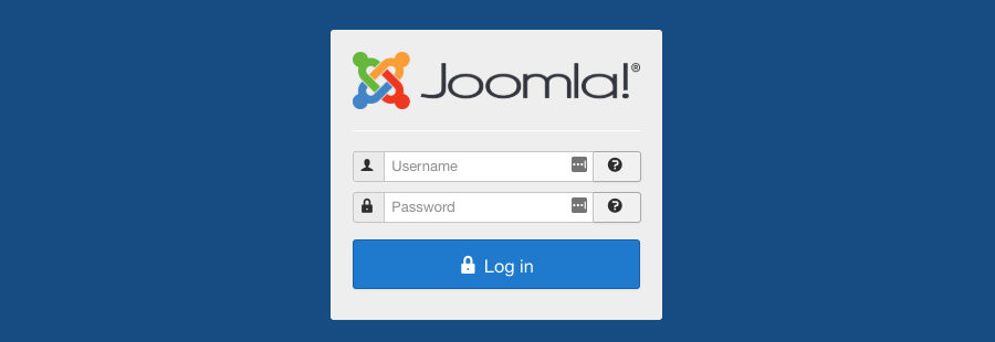 đăng nhập joomla