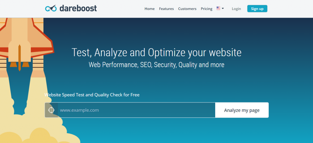 website speed test dareboost tool