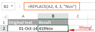 A wrong way to use the REPLACE function on dates