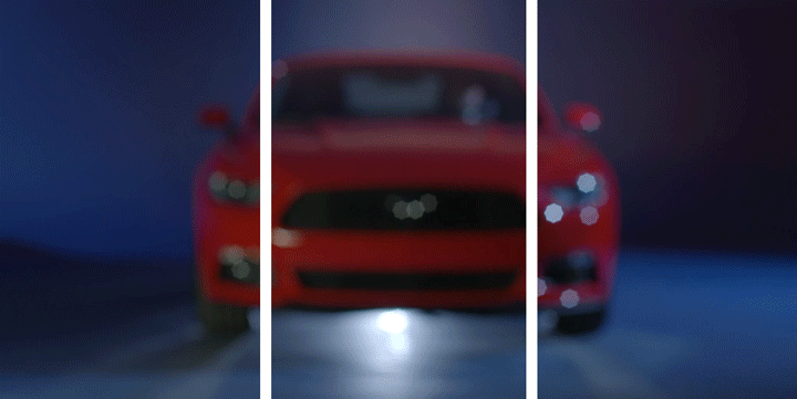 Hình 3D sự xuất hiện của chiếc xe màu đỏ