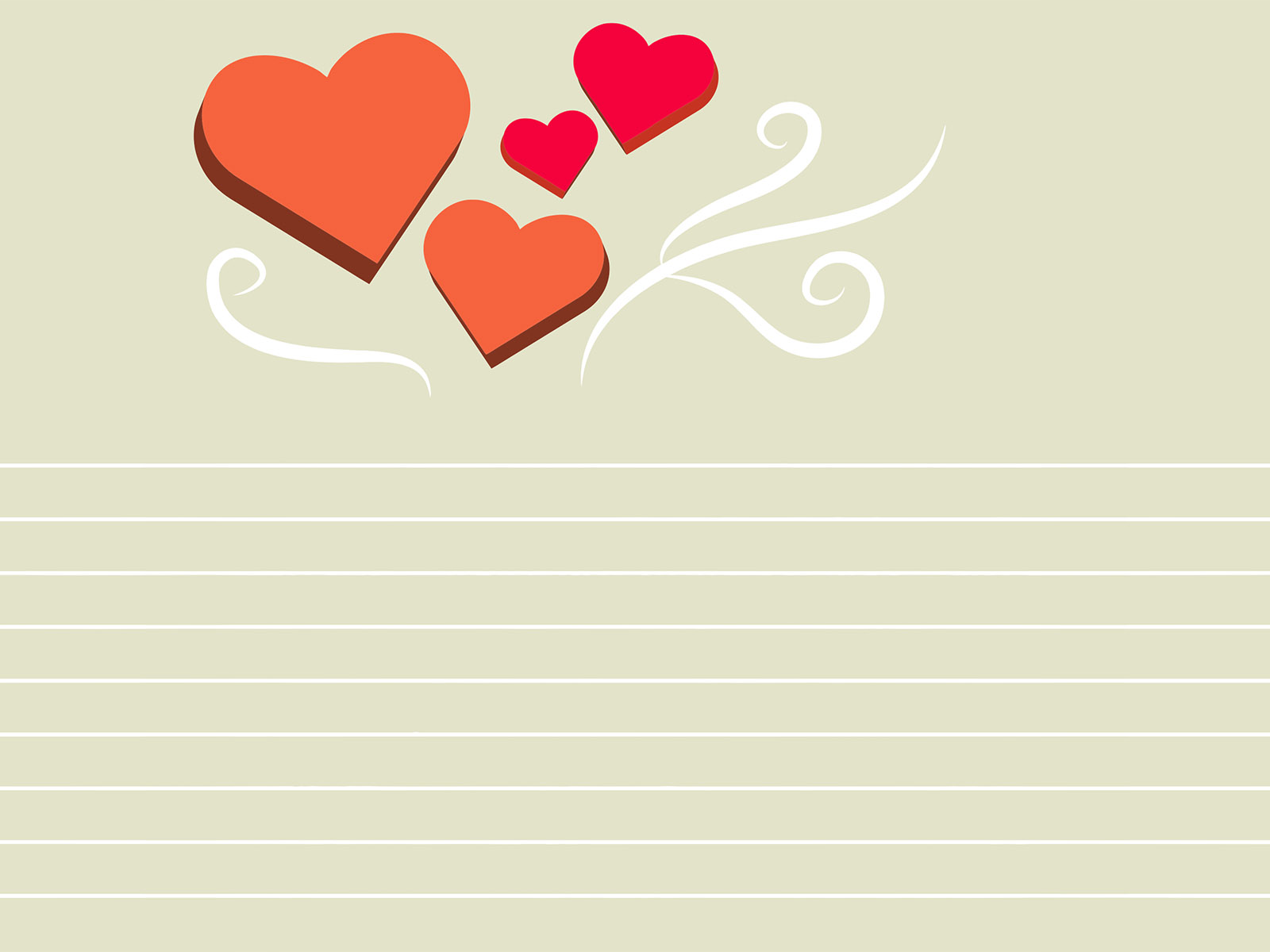 Hình nền PowerPoint trái tim đỏ với chủ đề tình yêu