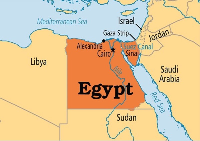 Vị trí của Ai Cập trên bản đồ