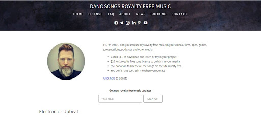 Kho nhạc nền miễn phí chất lượng cao Danosongs Royalty