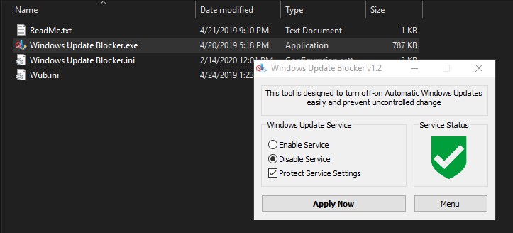 Sử dụng Windows Update Blocker để tắt cập nhật Windows 10