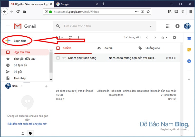 Cách gửi email Gmail Google trên giao diện mới