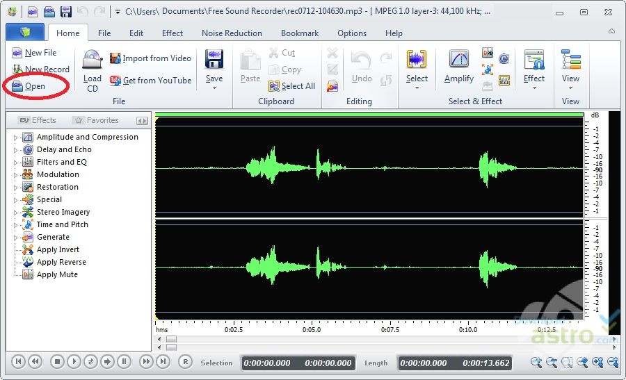 Phần mềm thu âm Free Sound Recorder