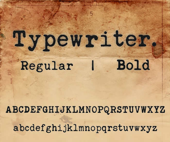 Font chữ Typewriter dành cho design web