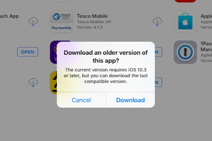 Cách tải phiên bản cũ của ứng dụng trên iPhone không nâng cấp được lên iOS 12