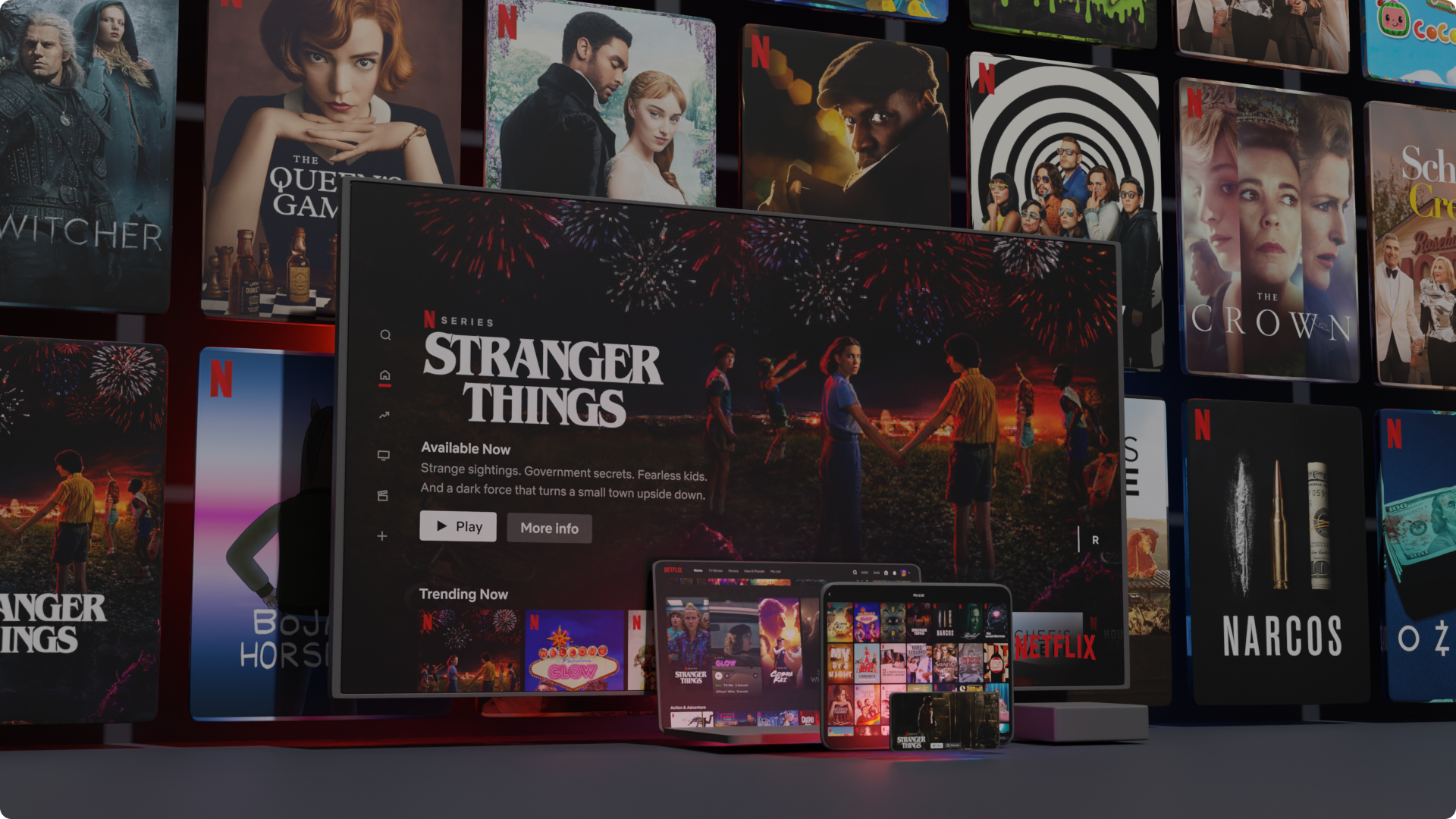 Các video Netflix phát trực tuyến trên nhiều thiết bị khác nhau