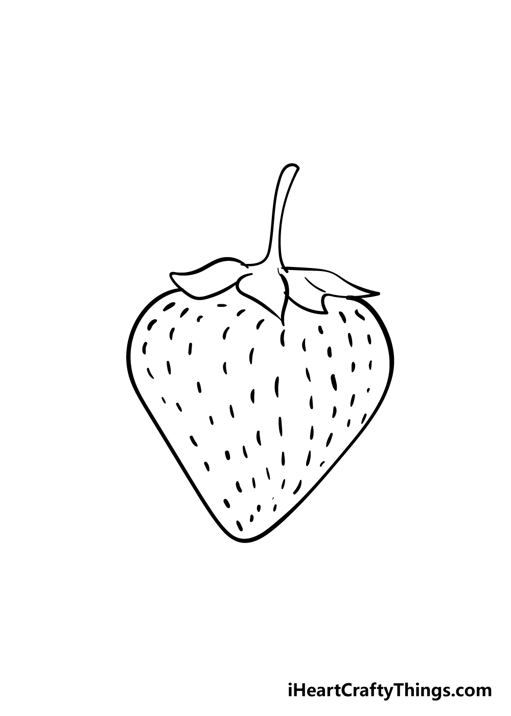 5 31 - Cách vẽ quả dâu tây đơn giản với 6 bước cơ bản