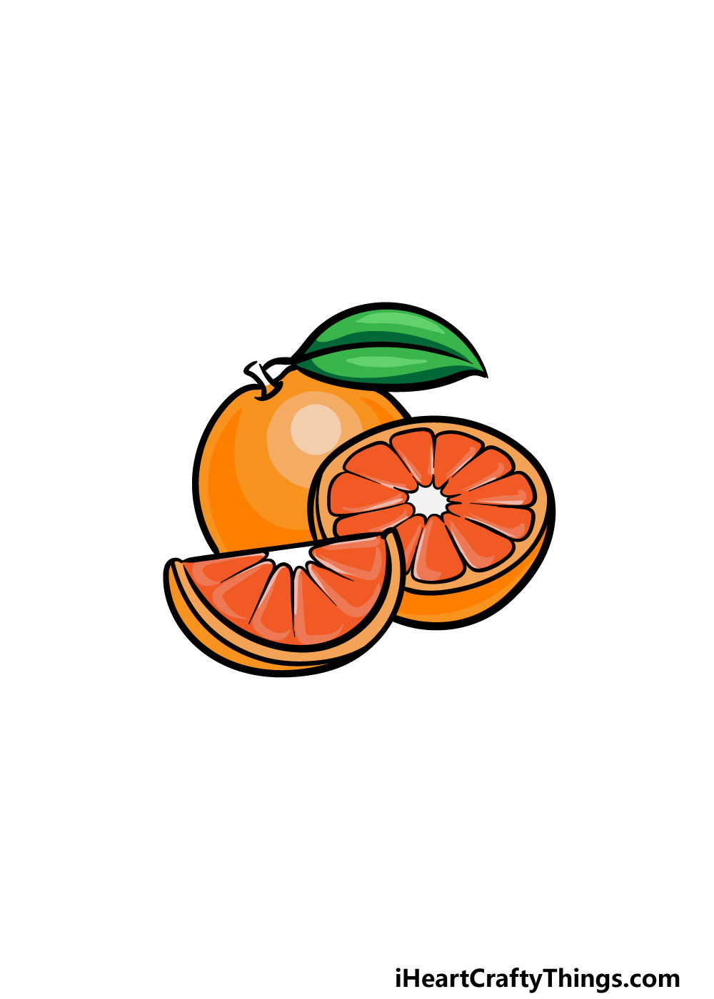6 100 - Hướng dẫn cách vẽ quả cam đơn giản với 6 bước cơ bản