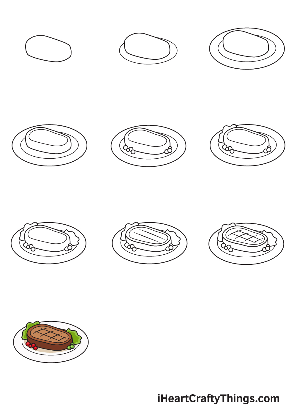 Drawing Food in 10 Easy Steps - Hướng dẫn cách vẽ đồ ăn đơn giản với 9 bước cơ bản