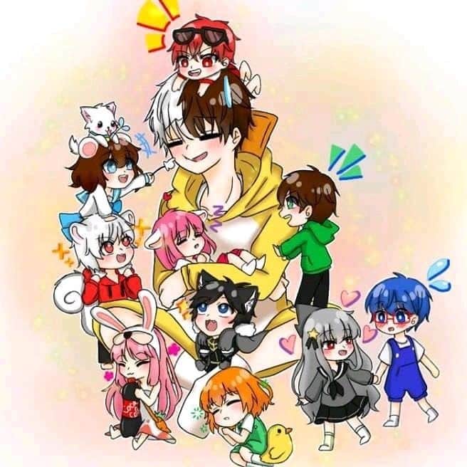 Hình Anime Hero Team nhí nhảnh đáng yêu