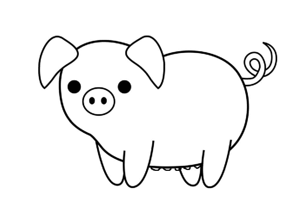 Hình Con Lợn Tô Màu đáng yêu nhất