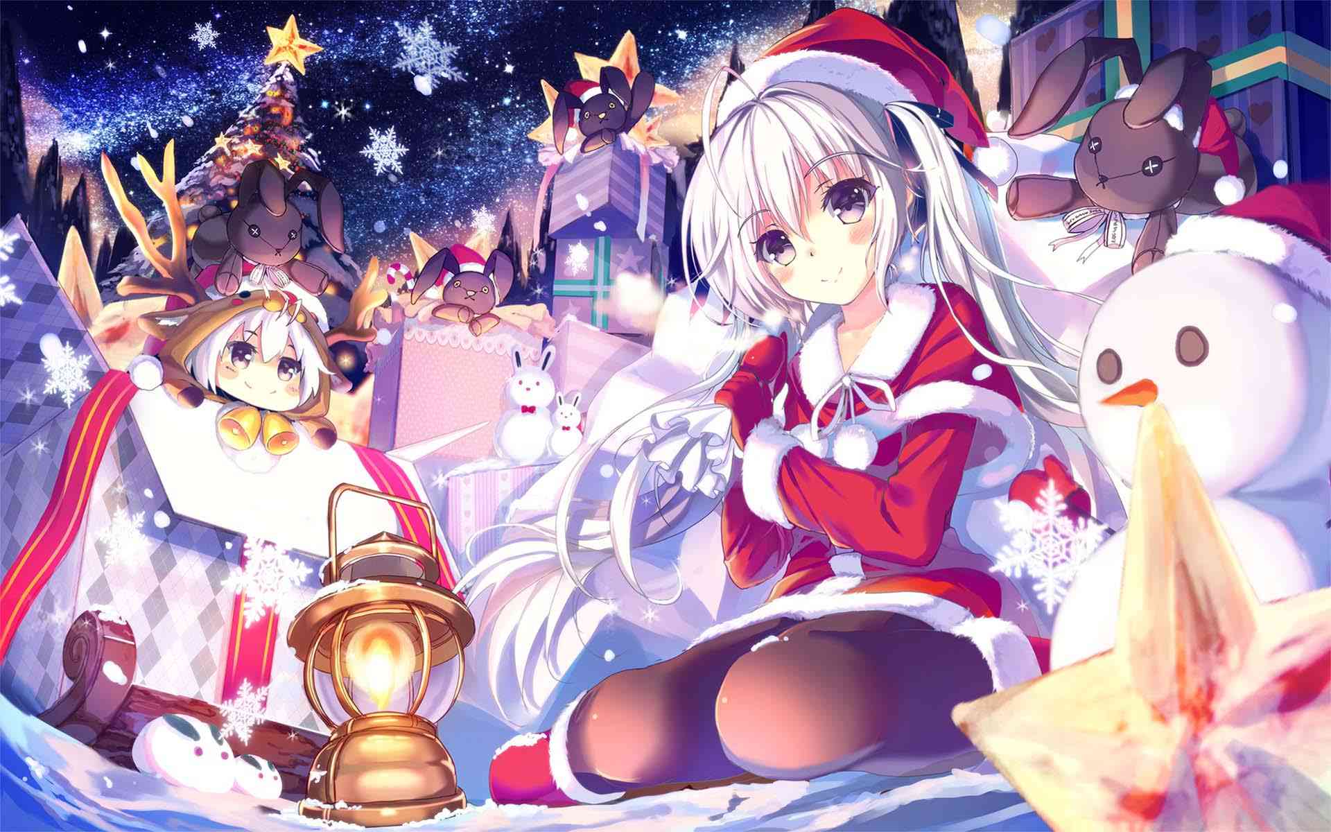 Hình Nền Anime Giáng Sinh Cho Máy Tính cute