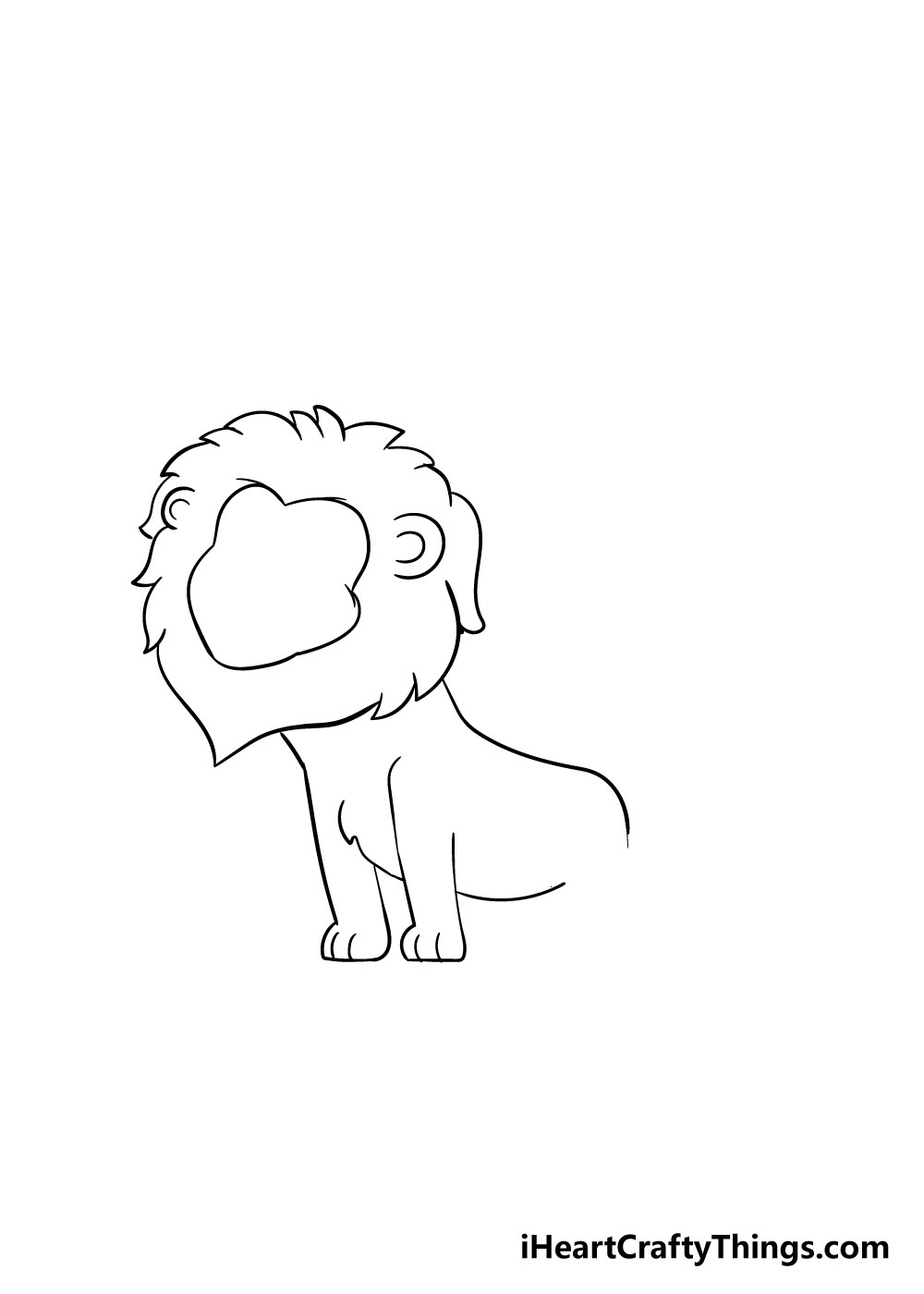 How to draw a lion 4 - Hướng dẫn cách vẽ con sư tử đơn giản với 8 bước cơ bản