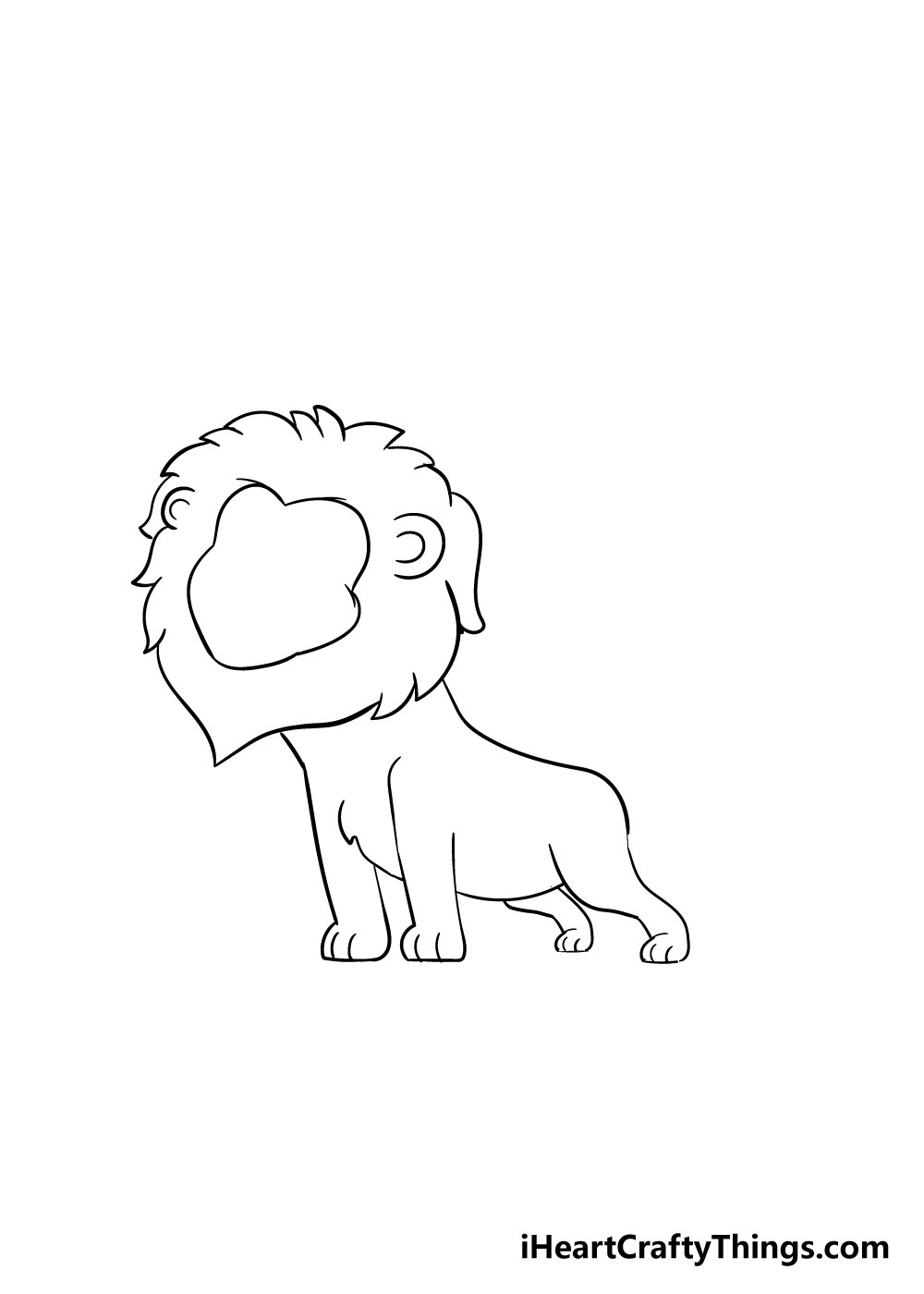 How to draw a lion 5 - Hướng dẫn cách vẽ con sư tử đơn giản với 8 bước cơ bản